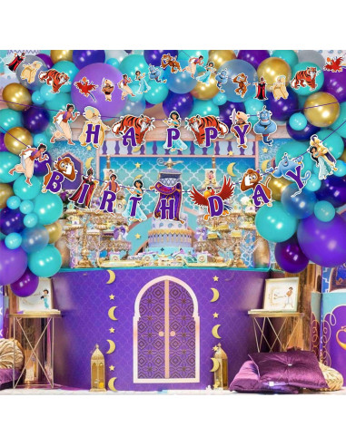 Suministros para Fiesta de Cumpleaños Aladino Seyal - 27 Piezas