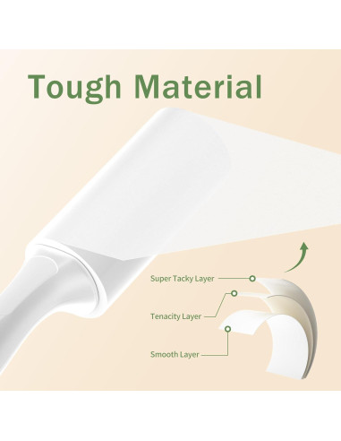Rodillo Adhesivo Beitophome 100 Hojas Extra Pegajoso para Pelo de Mascota