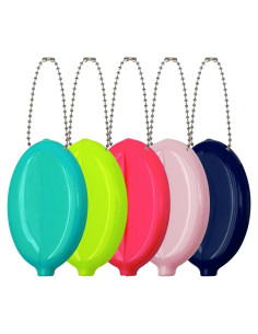 Monederos Ovalados de Goma DEEZOMO - 5 Piezas 5x7.6 cm