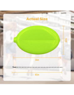 Monederos Ovalados de Goma DEEZOMO - 5 Piezas 5x7.6 cm 2