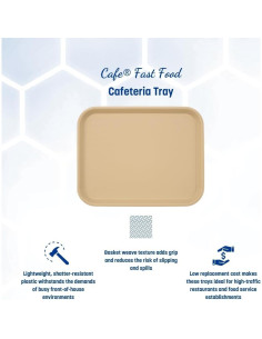 Bandeja de Servicio de Alimentos Carlisle 45.7x35.6cm Beige 2