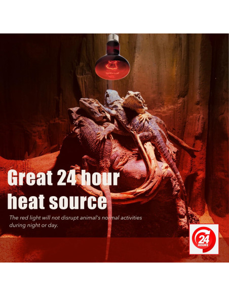 Lámpara de Calor Roja ReptiKing 75W Paquete de 2 Bombillas