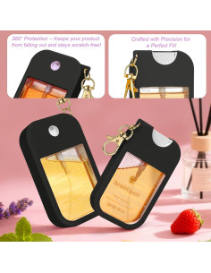 Estuche de Silicona AIERSA para Spray Desinfectante Touchland Negro 2