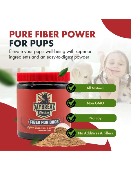 Fibra para Perros Nutrición Daybreak 170g - Psyllium y Prebióticos