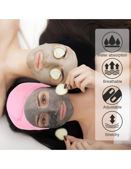 Cintas para la cabeza Whaline 3 piezas toalla suave ajustable