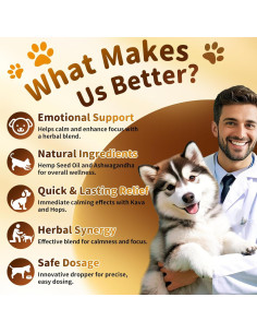 Gotas Calmantes para Perros POPPAW 30ml Sabor Tocino 2