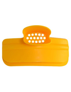 Colador de Silicona Cabilock Antiderrame Amarillo 12.99x6.99cm