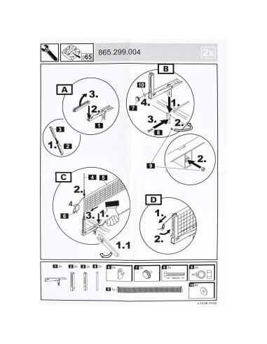 Conjunto de Red de Tenis de Mesa Butterfly Perfecta II - Negro