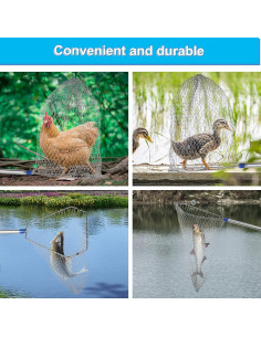 Red para atrapar pollos ISIVOVE, extensible 83.8 a 191.8 cm 2