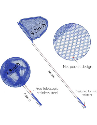 Red Telescópica para Mariposas Kizh, 3 Piezas, 86 cm