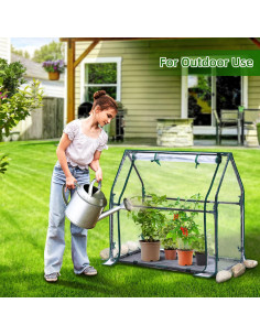 Mini Invernadero Ohuhu Portátil 91.44x45.72x83.82cm con Cubierta PVC 2