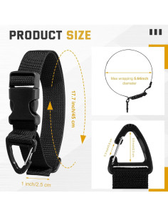 Paquete de 3 organizadores de cables Wowangce 43 cm ajustables 2