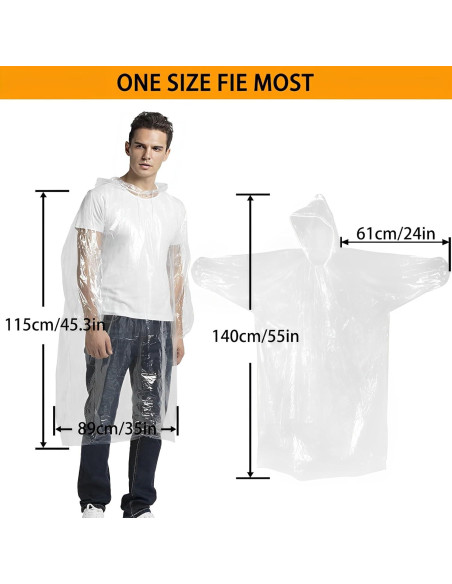 Ponchos de Lluvia Desechables Cosowe 10 Pack Adultos Unisex