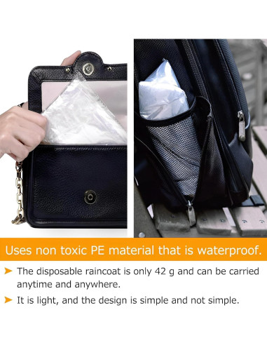 Ponchos de Lluvia Desechables Cosowe 10 Pack Adultos Unisex