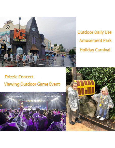 Ponchos de Lluvia Desechables Cosowe 10 Pack Adultos Unisex