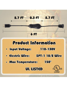 Atenuador Enchufable Leymays 150W Negro con Temporizador 2