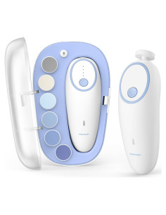 Lima de Uñas Eléctrica Momcozy para Bebés - Recargable, Azul