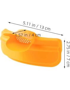 Colador de Silicona Cabilock Antiderrame Amarillo 12.99x6.99cm 2