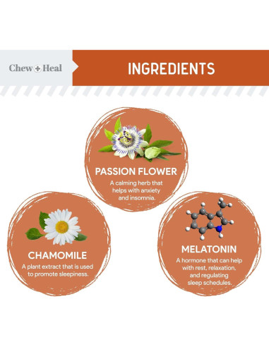 Masticables Calmantes para Perros Chew + Heal - 30 Unidades