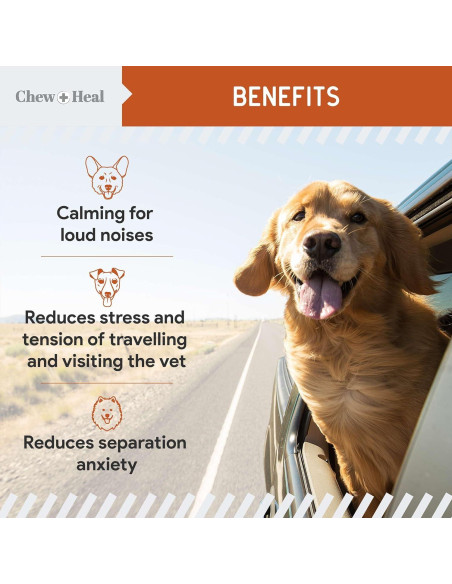 Masticables Calmantes para Perros Chew + Heal - 30 Unidades