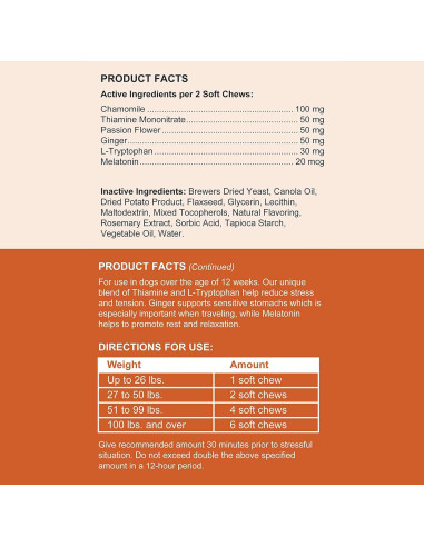 Masticables Calmantes para Perros Chew + Heal - 30 Unidades