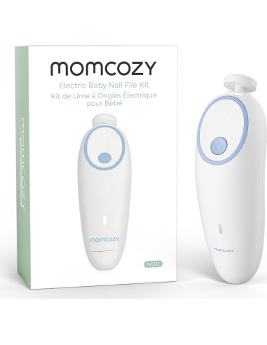 Lima de Uñas Eléctrica Momcozy para Bebés - Recargable, Azul
