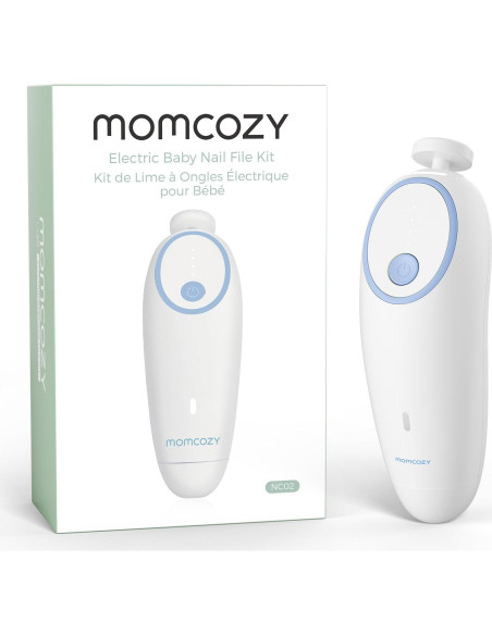 Lima de Uñas Eléctrica Momcozy para Bebés - Recargable, Azul