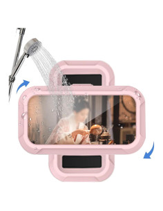 Soporte para Teléfono de Ducha Hynhsun Rosa Ajustable 360
