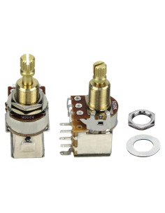 FLEOR Potenciómetros de Guitarra A250K Push Push 2 Pcs