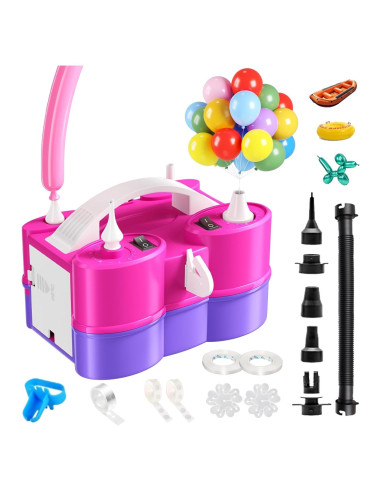 Bomba de aire eléctrica Biapian 3 en 1 para globos y inflables