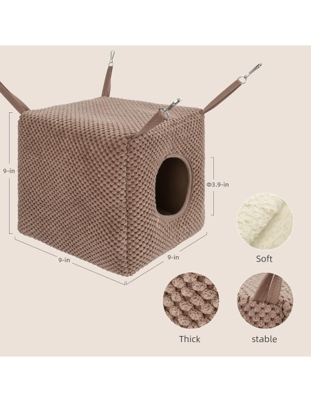 Hamaca Colgante Niteangel para Hurones y Animales Pequeños - Chocolate