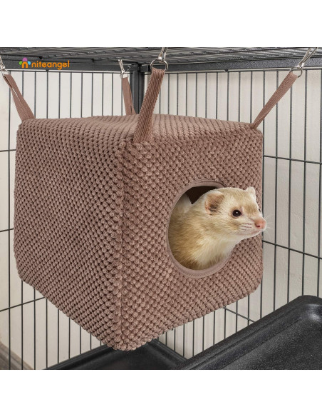 Hamaca Colgante Niteangel para Hurones y Animales Pequeños - Chocolate