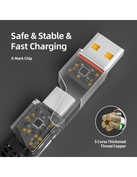 Cable de Carga Rápida 4 en 1 IDISON 1.22m USB-C Lightning