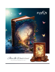 Lámpara de Noche 3D LED FUNPOLA Alicia en el País de las Maravillas 2