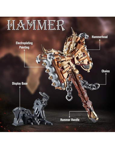 Juego de Bloques de Construcción Martillo Thor Finger Rock 1388 PCS