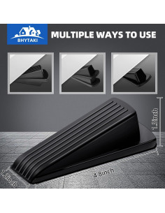 Calzos de Goma BHYTAKI para Puertas - 2 Unidades, Negro 2