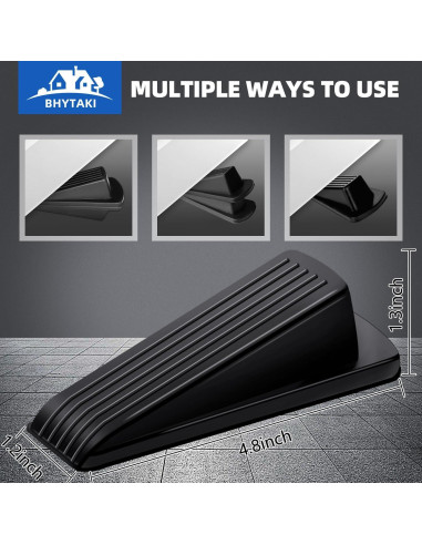 Calzos de Goma BHYTAKI para Puertas - 2 Unidades, Negro