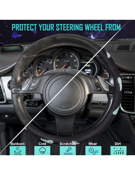 Cubierta de Volante CAR PASS 15" Antideslizante Mariposa Mint