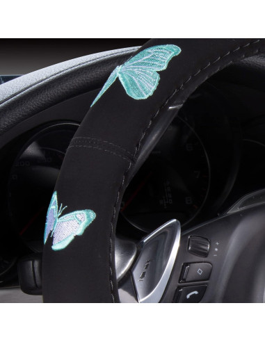 Cubierta de Volante CAR PASS 15" Antideslizante Mariposa Mint