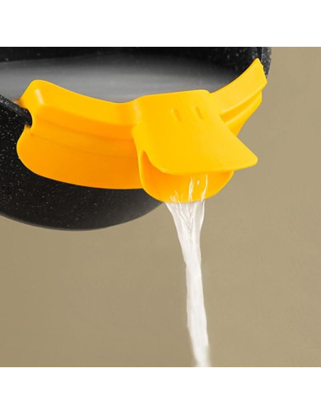 Colador de Silicona Cabilock Antiderrame Amarillo 12.99x6.99cm