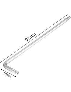 Llave Torx a Prueba de Manipulación uxcell T10 Acero Niquelado 2