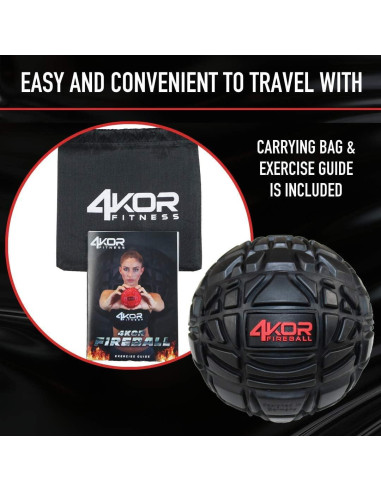 Bola de Masaje 4KOR Fireball 8.13 cm para Terapia Muscular