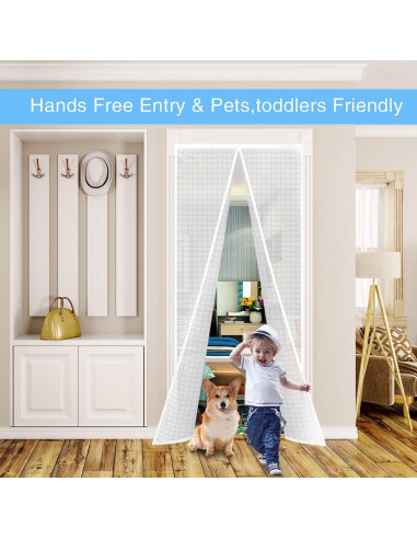 Cortina Aislante Magnética SANJIANKER 86.36x203.2 cm Blanca