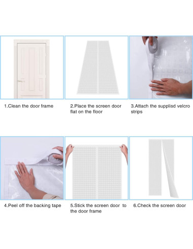 Cortina Aislante Magnética SANJIANKER 86.36x203.2 cm Blanca