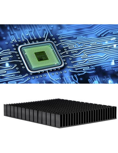 Radiador de Aletas Aluminio LiebeWH 15x12x2cm para PCB