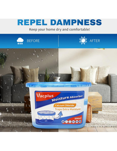 Absorbentes de Humedad Vacplus 12 Paquete 300g Sin Fragancia