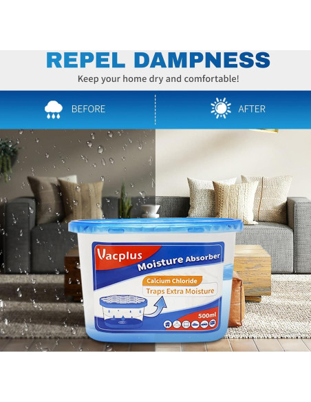 Absorbentes de Humedad Vacplus 12 Paquete 300g Sin Fragancia