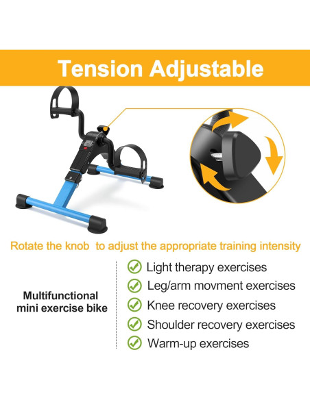 Ejercitador de Pedales Plegable LEWANJA con Monitor LCD