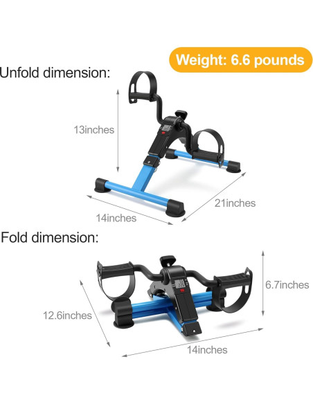 Ejercitador de Pedales Plegable LEWANJA con Monitor LCD