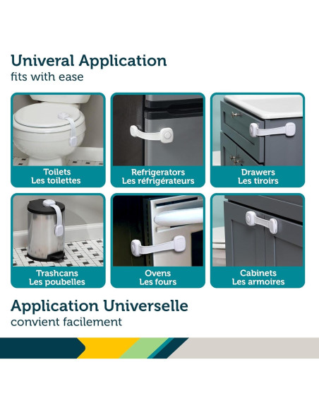 Cerradura Multiuso Safety 1st OutSmart Blanca para Gabinetes